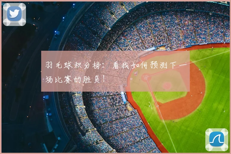 羽毛球积分榜：看我如何预测下一场比赛的胜负！