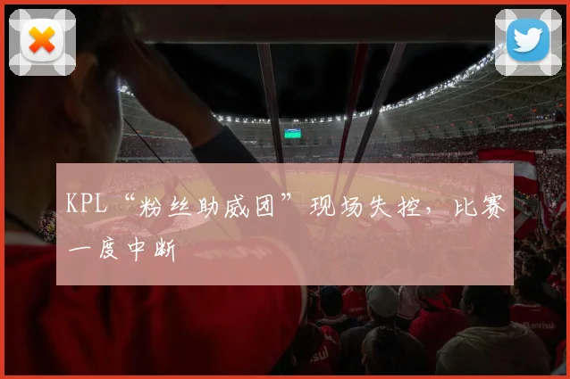 KPL“粉丝助威团”现场失控，比赛一度中断